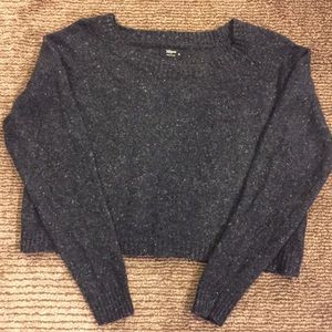 Black heather Magasin cropped wool sweater